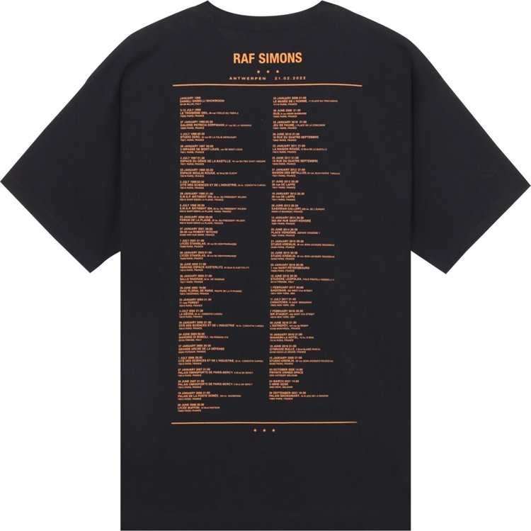 Raf Simons Printed T Shirt Black