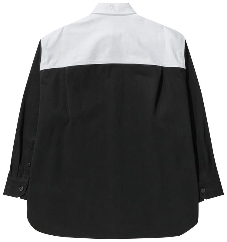 Raf Simons Oversized Bicolor Denim Shirt Black