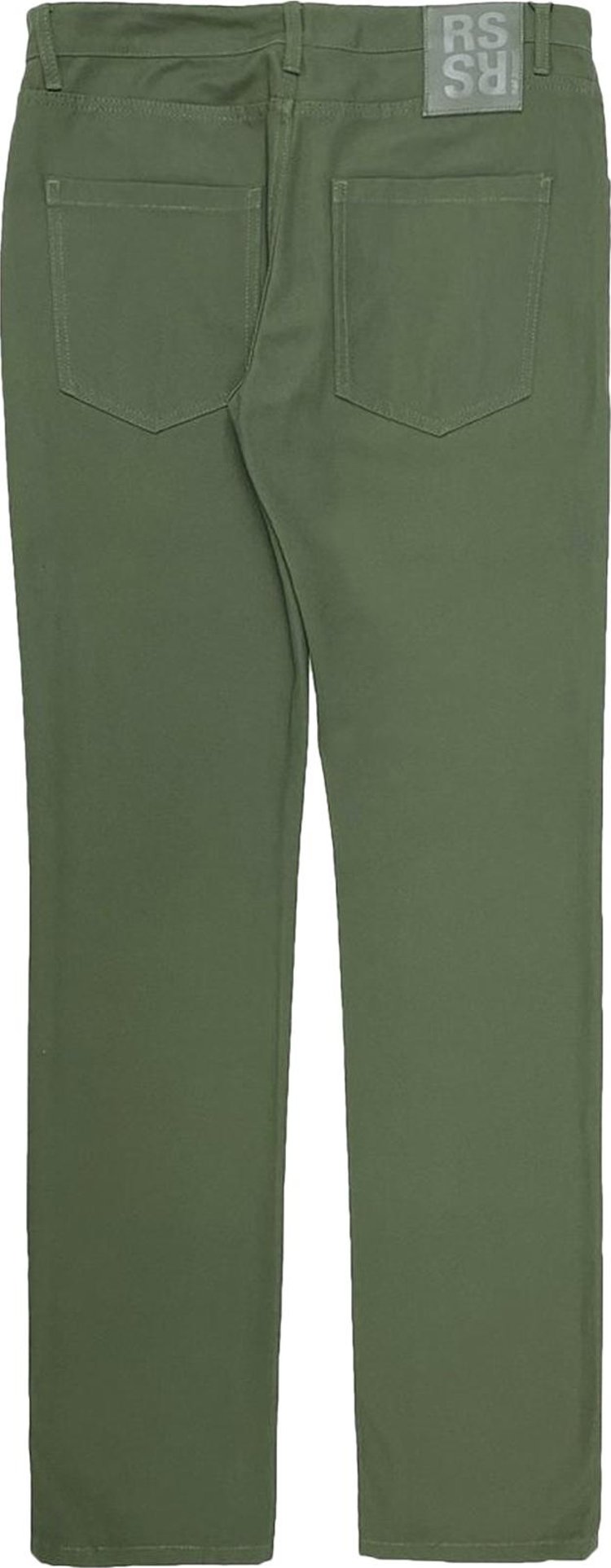 Raf Simons Slim Fit Denim Pants Green