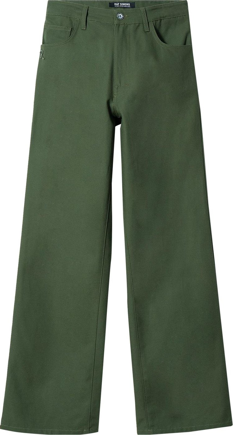 Raf Simons Wide Fit Denim Workwear Pants 'Green'