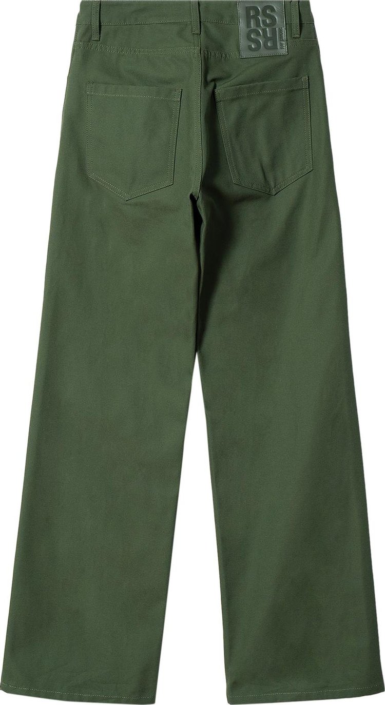 Raf Simons Wide Fit Denim Workwear Pants Green