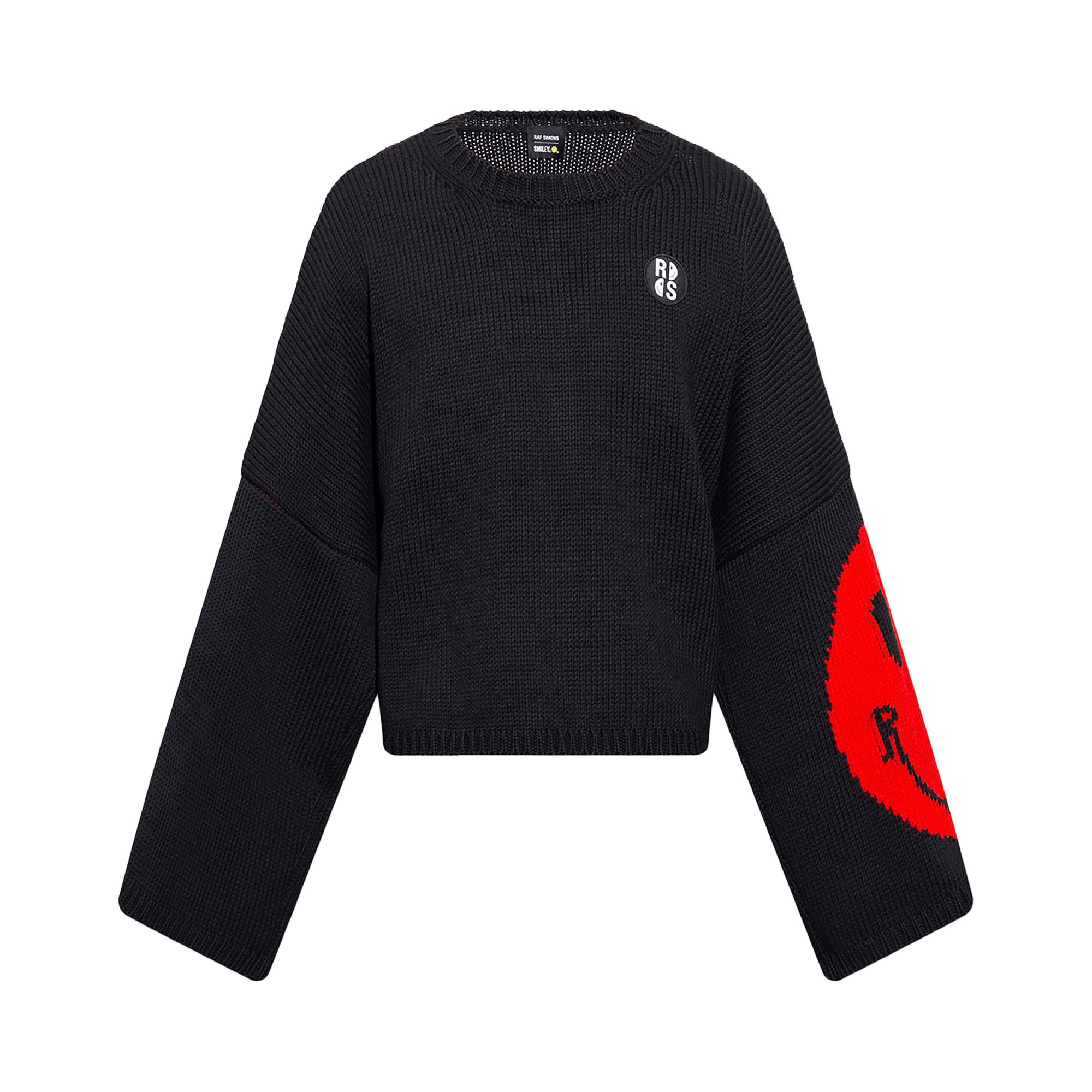 Buy Raf Simons x Smiley Wide Sleeve Sweater 'Black' - 224