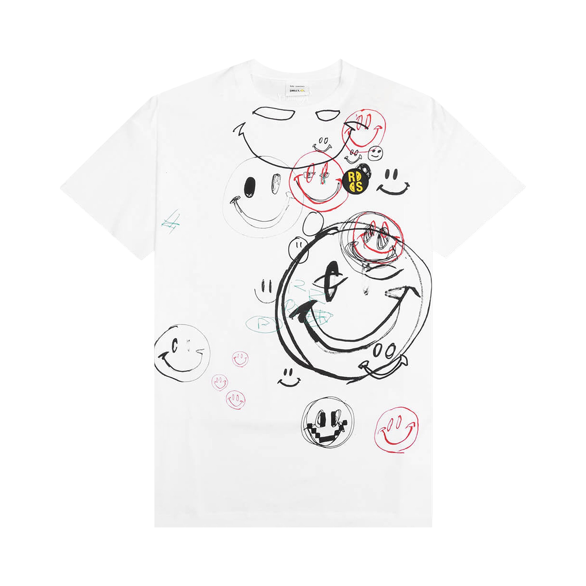 Buy Raf Simons x Smiley Student Drawing Print Big Fit T-Shirt 