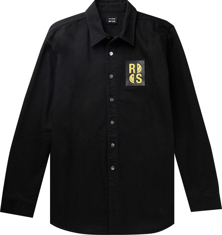 Raf Simons x Smiley Logo Patch Shirt 'Black'