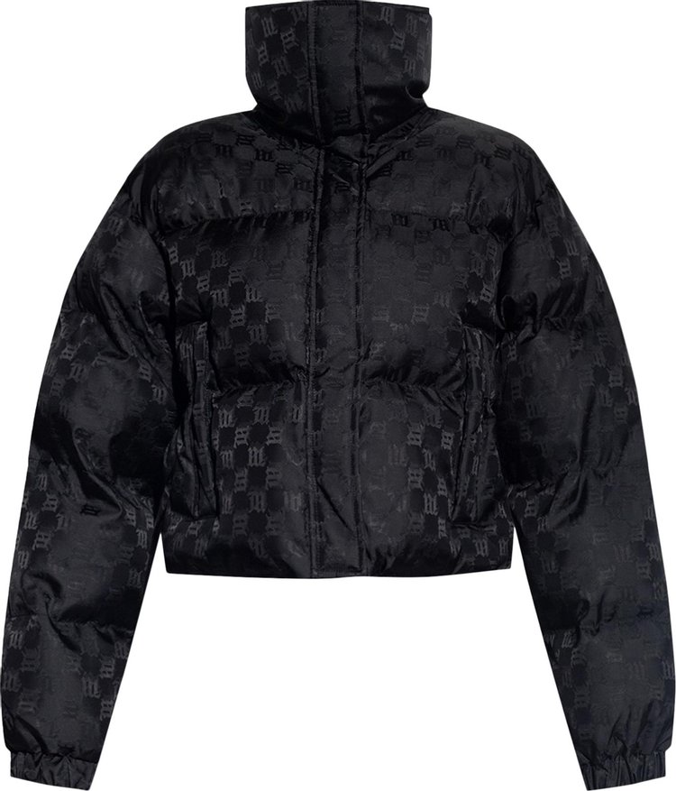 MISBHV Monogram Jacquard Puffer Coat 'Black'
