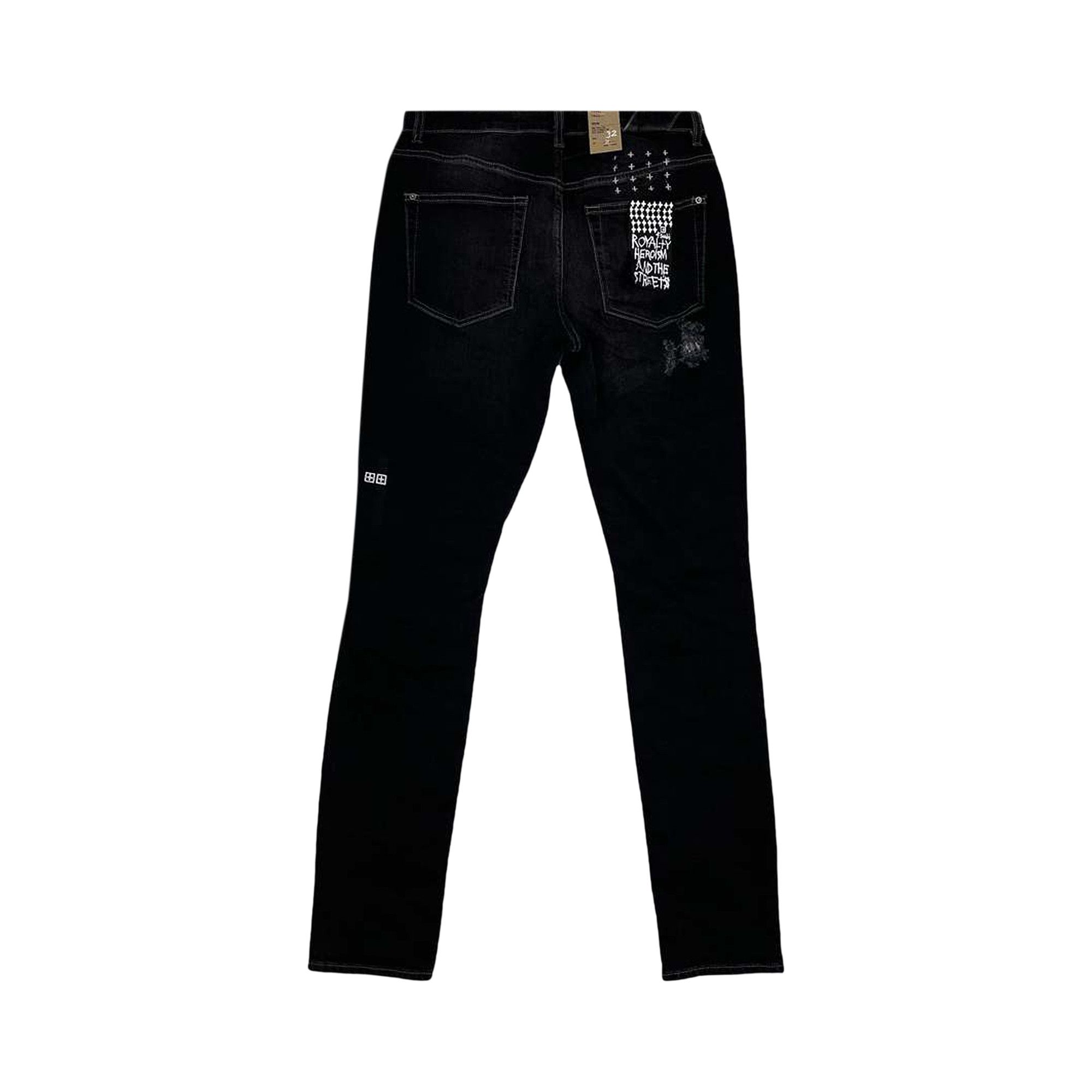 ★RAIVE★ Leopard Denim Pants in Black VJ5SL40510 Leopard Denim Pants in Black VJ5SL405-10 - RAIVE