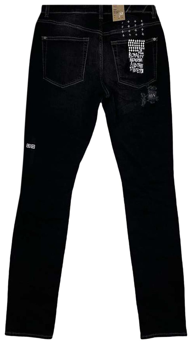 Ksubi Chitch Leopard Patch Krow Jeans Black