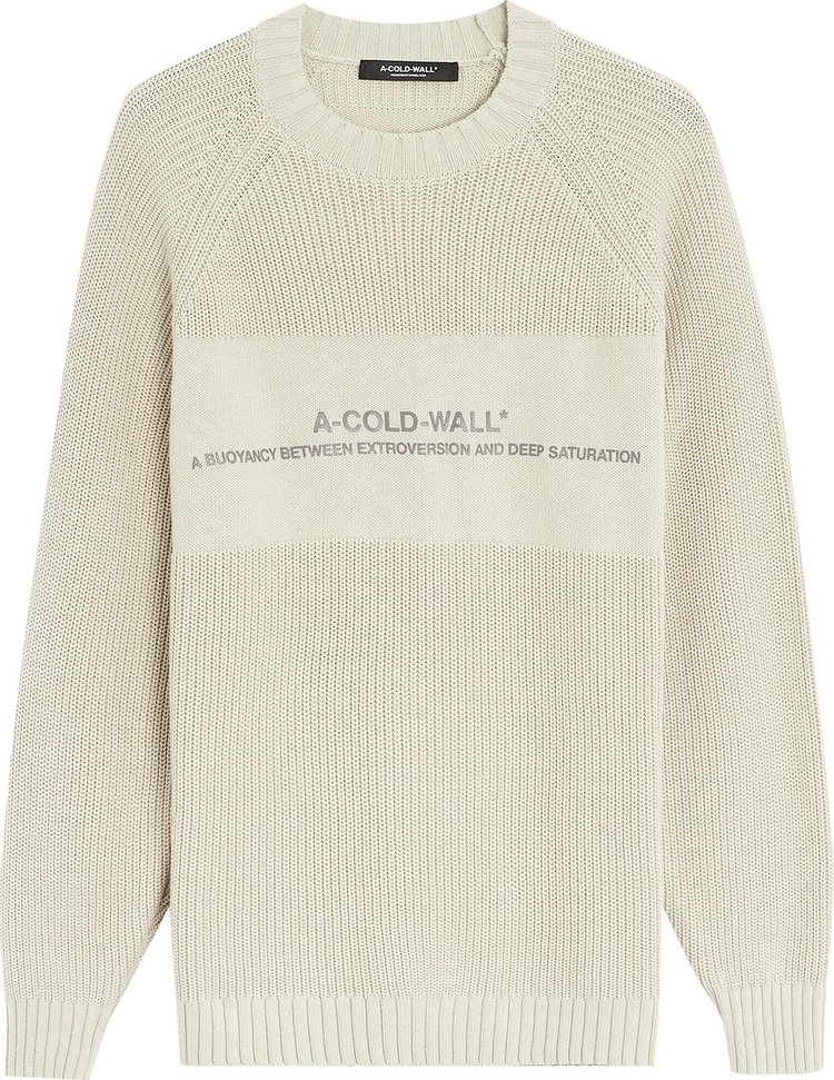 A-Cold-Wall* Dialogue Logo Crew Knit 'Bone'