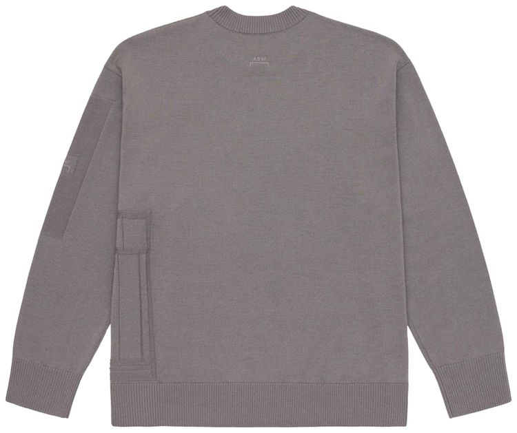 A Cold Wall Wrap Stitch Knit Mid Grey