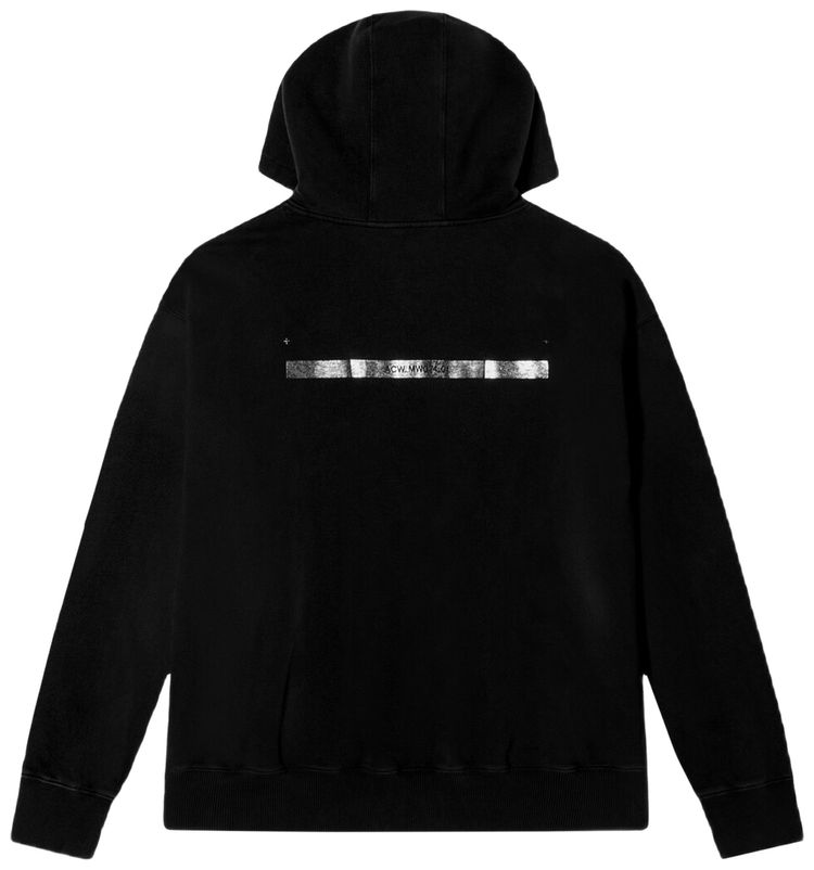 A Cold Wall Foil Grid Hoodie Black