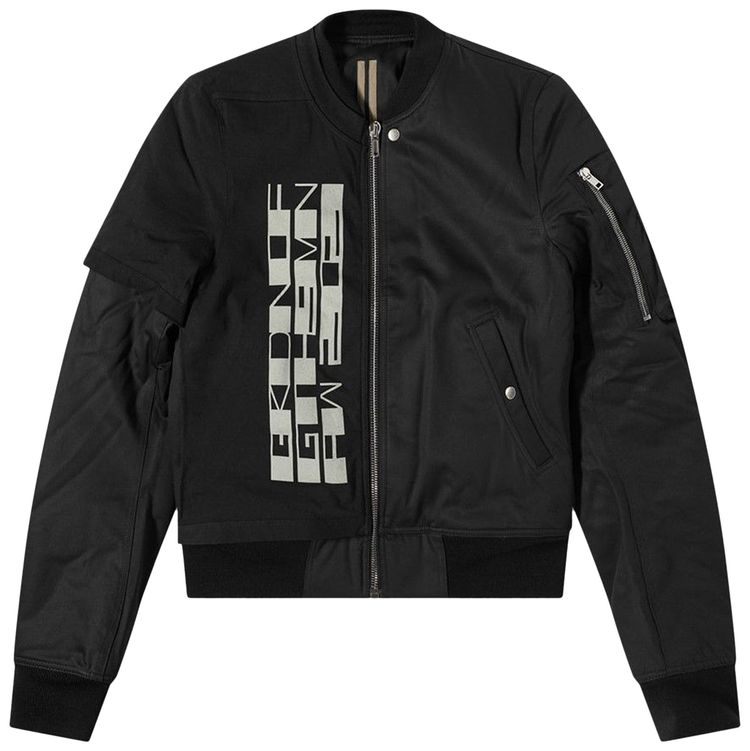 Rick Owens Woven Padded Bomber Black