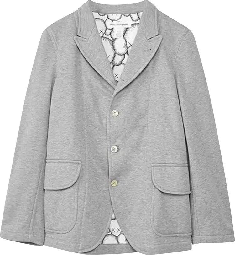 Comme des Garcons SHIRT Single Breasted Tailored Blazer Grey