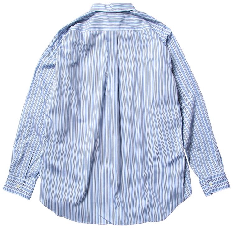 Comme des Garcons SHIRT Yarn Dyed Poplin Wide Classic Shirt Blue