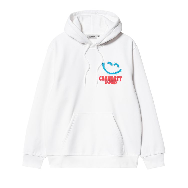 Carhartt WIP Hooded Happy Script Sweater White