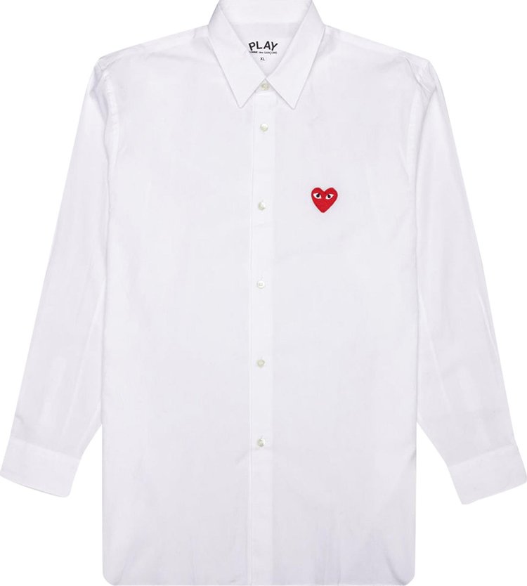 Comme des Garçons PLAY Heart Button Down Shirt 'White'