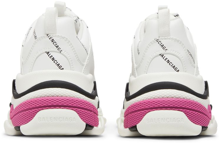 Balenciaga Wmns Triple S Sneaker Allover Logo   White Pink