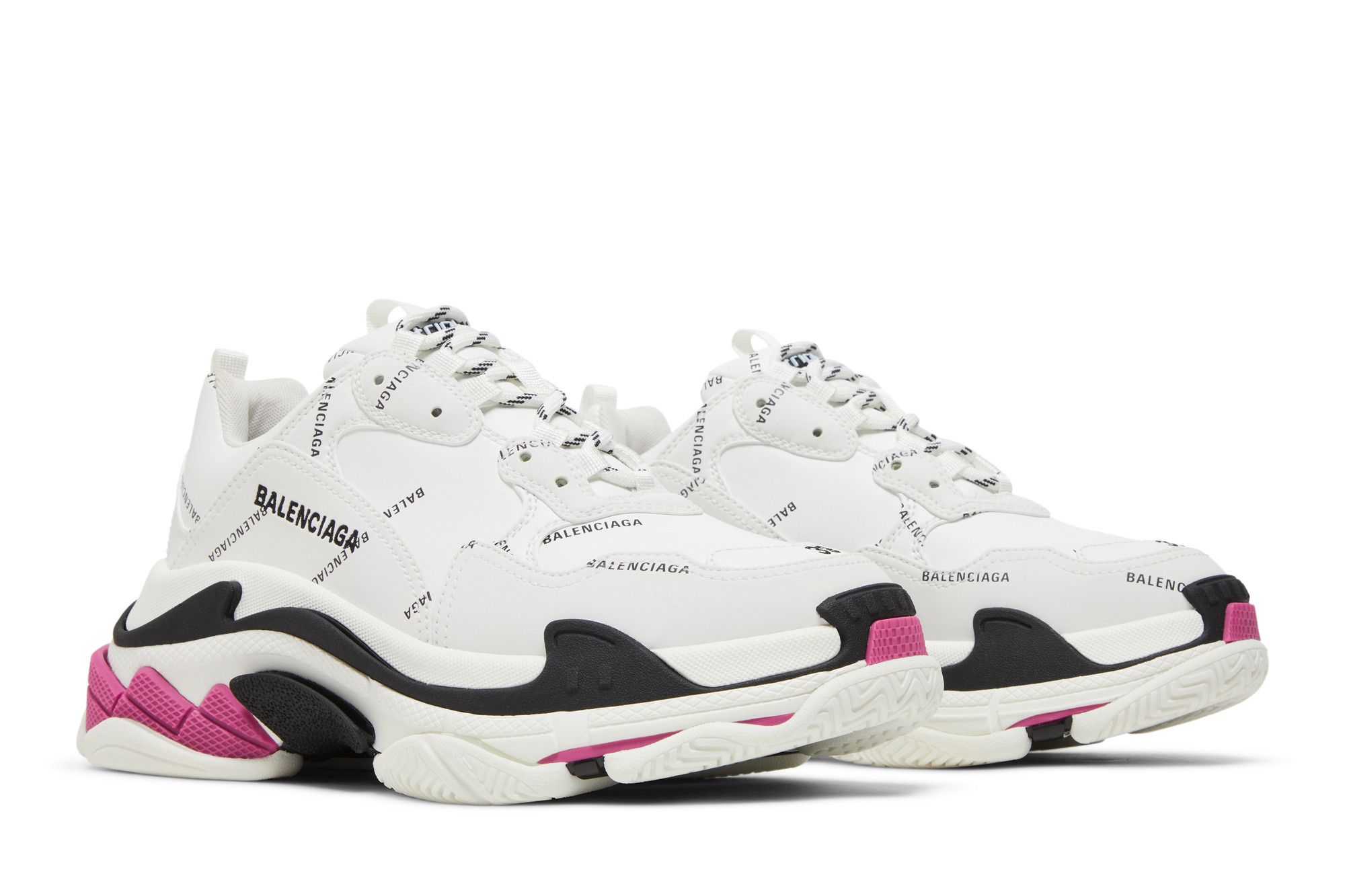 Buy Balenciaga Wmns Triple S Sneaker 'Allover Logo - White