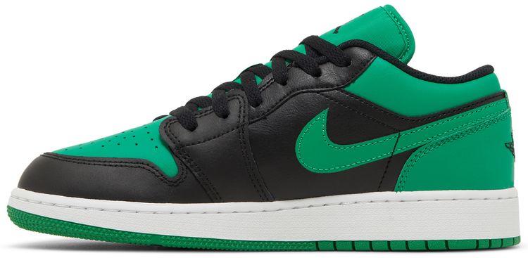 Air Jordan 1 Low GS Black Lucky Green