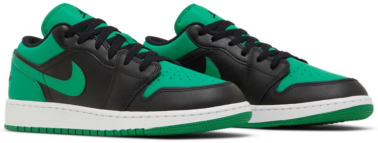 Air Jordan 1 Low GS Black Lucky Green