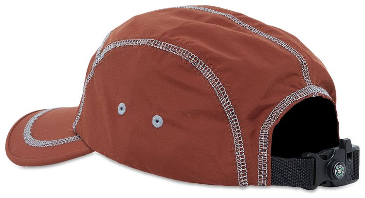 Supreme Reflective Stitch Camp Cap Brown