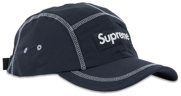 Supreme Reflective Stitch Camp Cap Black