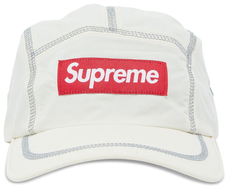 Supreme Reflective Stitch Camp Cap Natural