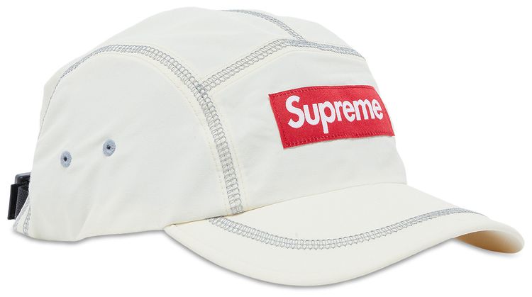 Supreme Reflective Stitch Camp Cap Natural