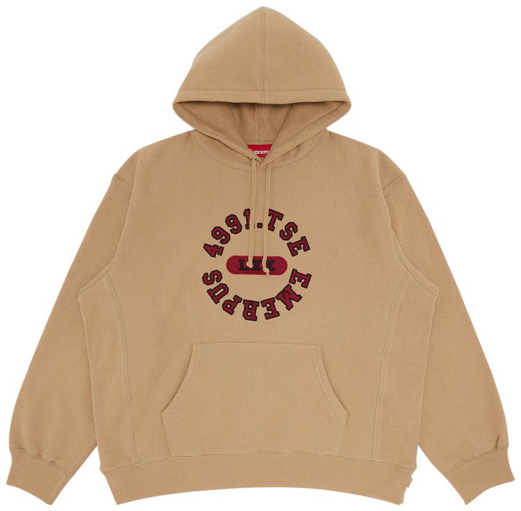 Supreme Reverse Hooded Sweatshirt Dark Tan