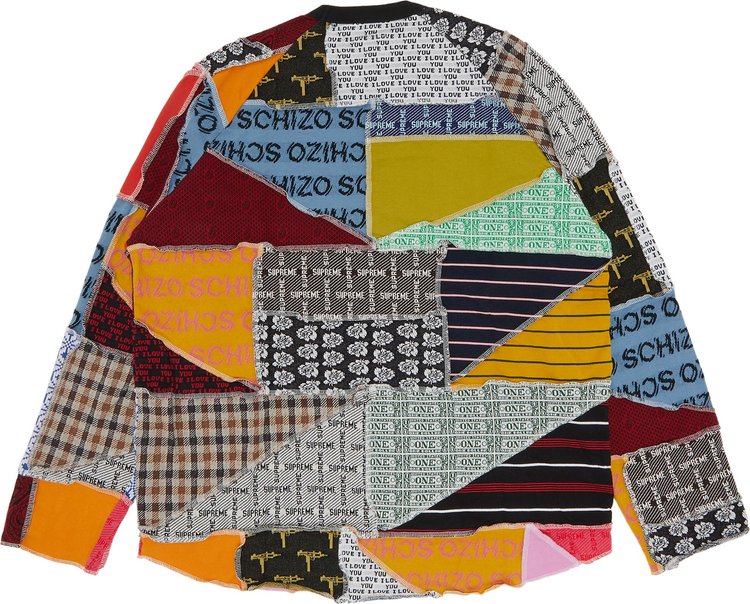 Supreme Patchwork Jacquard Long Sleeve Top Multicolor