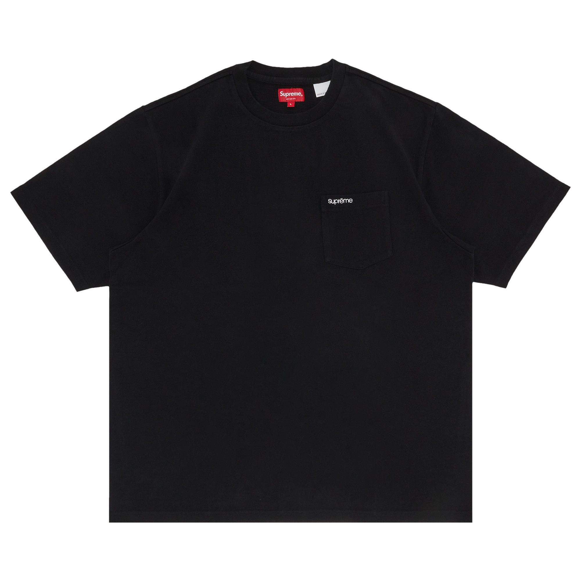Supreme pocket tee black best sale