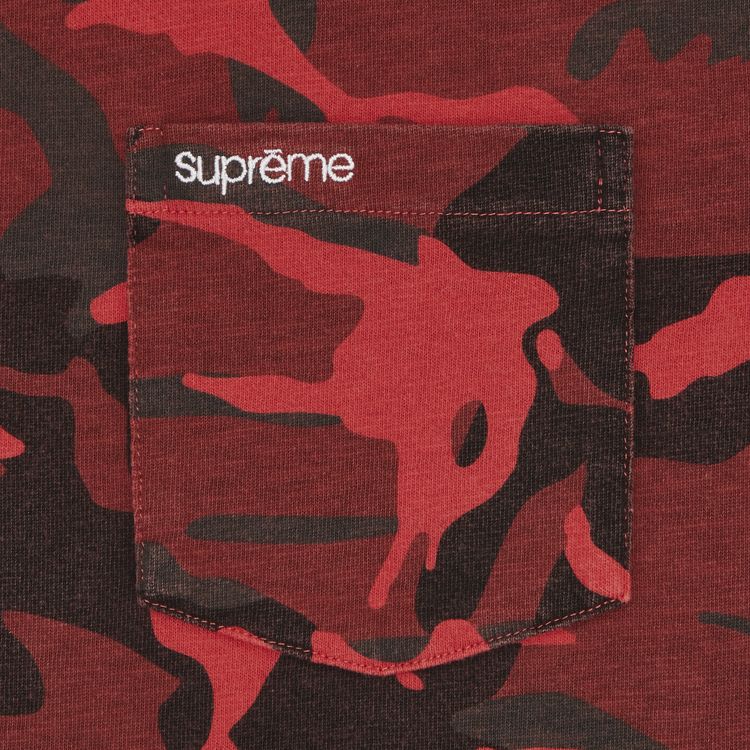 Supreme Short Sleeve Pocket Tee Red Camo