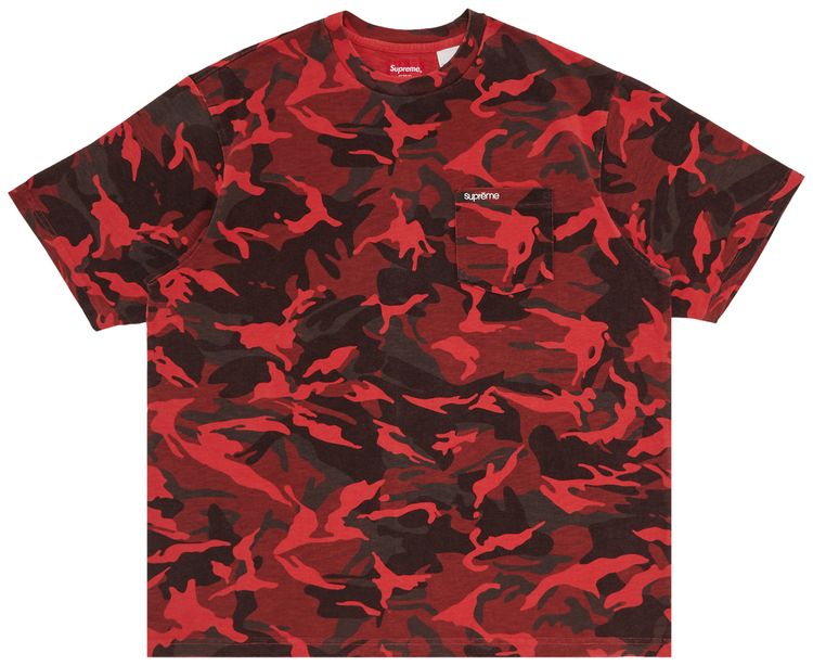 Supreme Short Sleeve Pocket Tee Red Camo