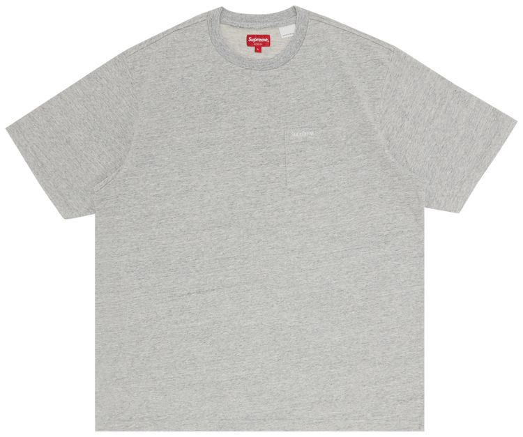 Supreme Short Sleeve Pocket Tee Heather Grey