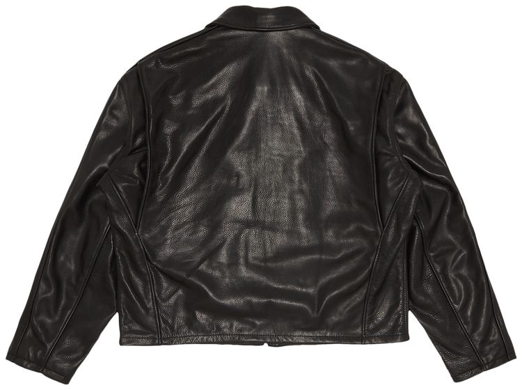 Supreme x Schott Leather Racer Jacket Black