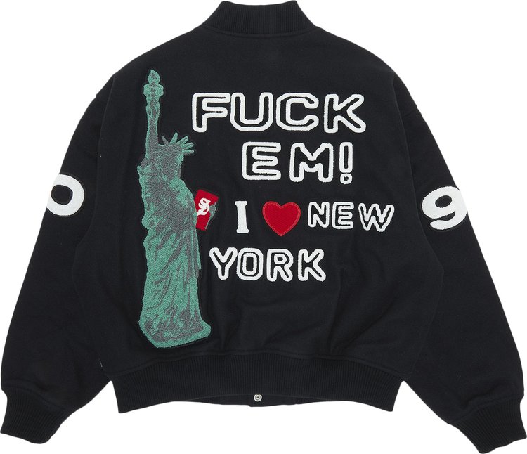 Supreme Tourist Varsity Jacket Black