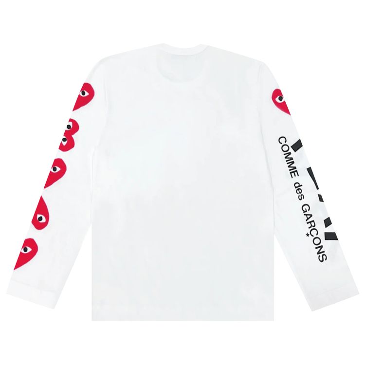 Comme des Garcons PLAY Heart Print T Shirt White