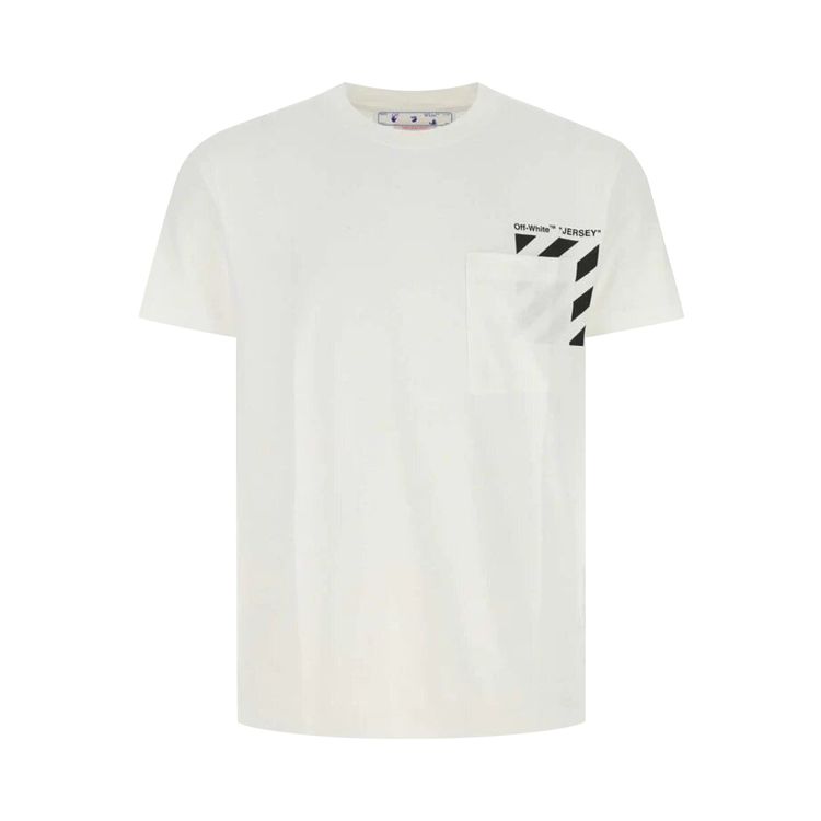 Off White Diag Stripe T Shirt White