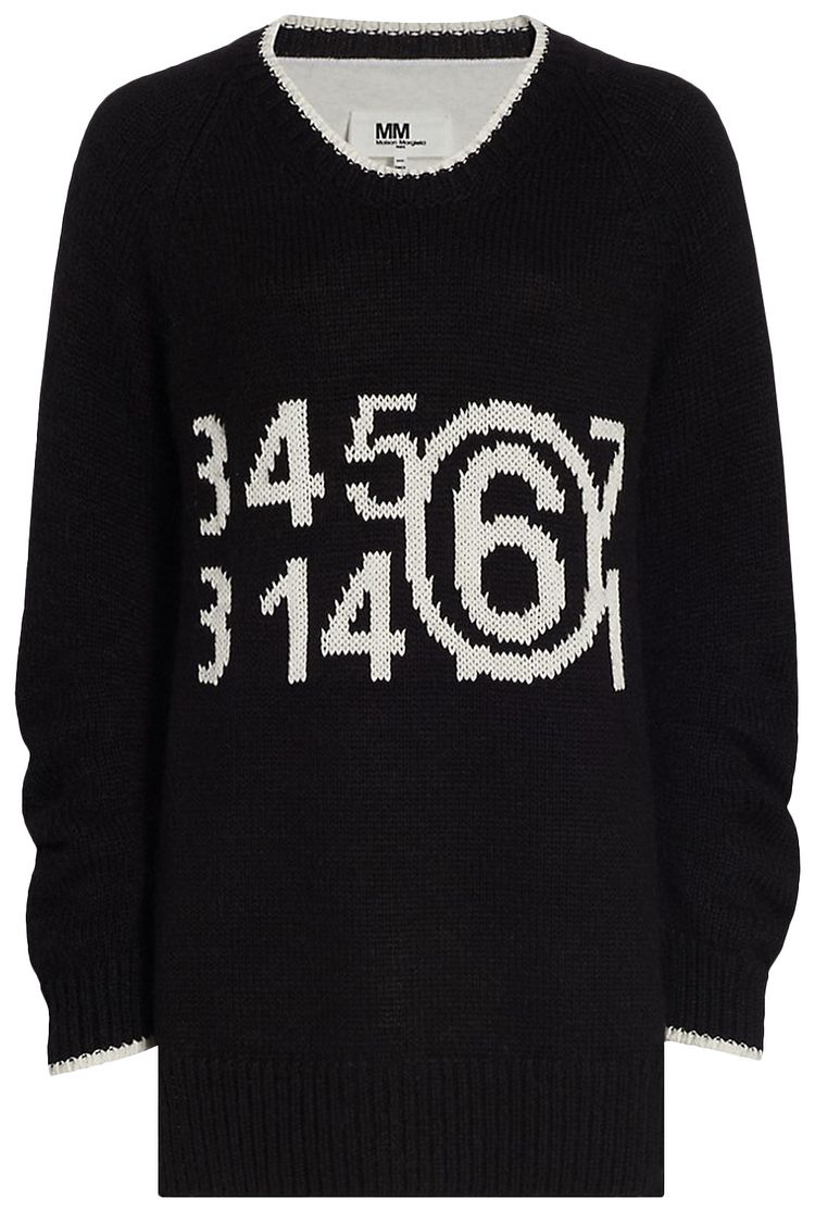 MM6 Maison Margiela Embroidered Sweater Black