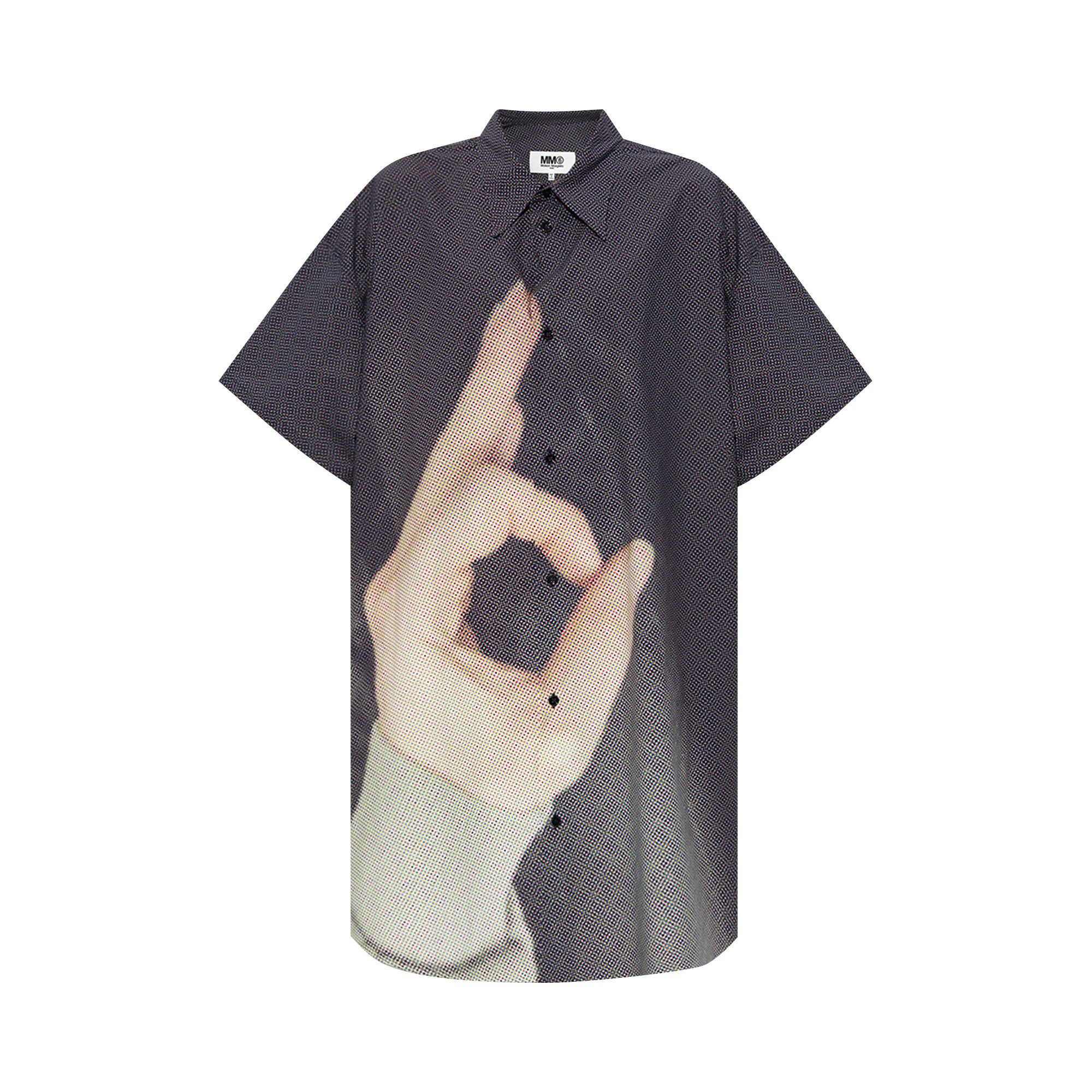 Buy MM6 Maison Margiela Hand Sign Shirt Dress 'Black