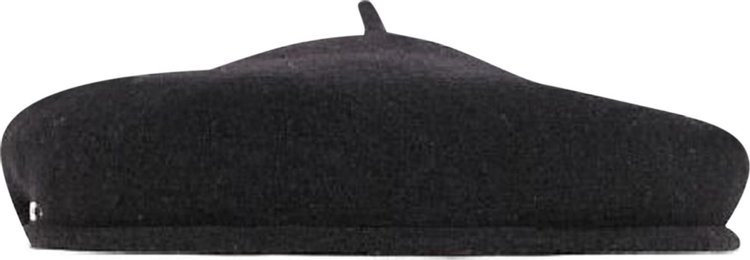 Marine Serre Embroidered French Beret Black