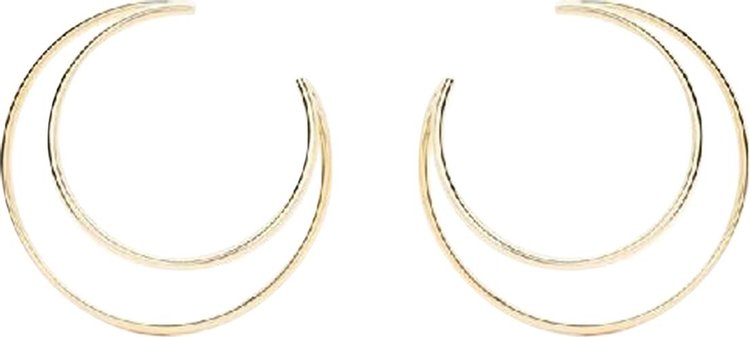 Marine Serre Moon Hoops Gold