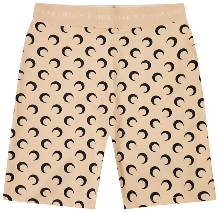 Marine Serre All Over Moon Yoga Short Tan