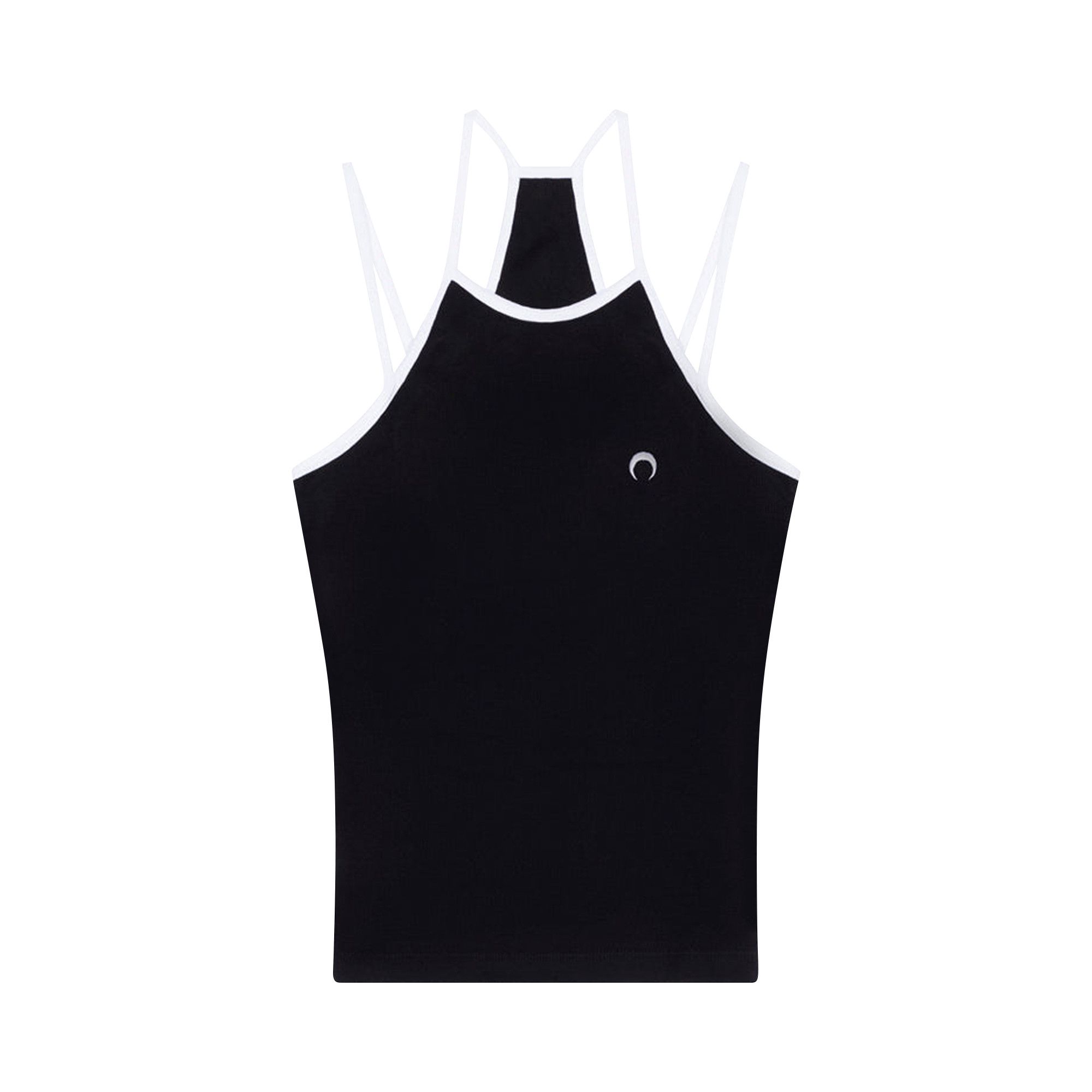 MARINE SERRE ブラック Tennis Court トップス