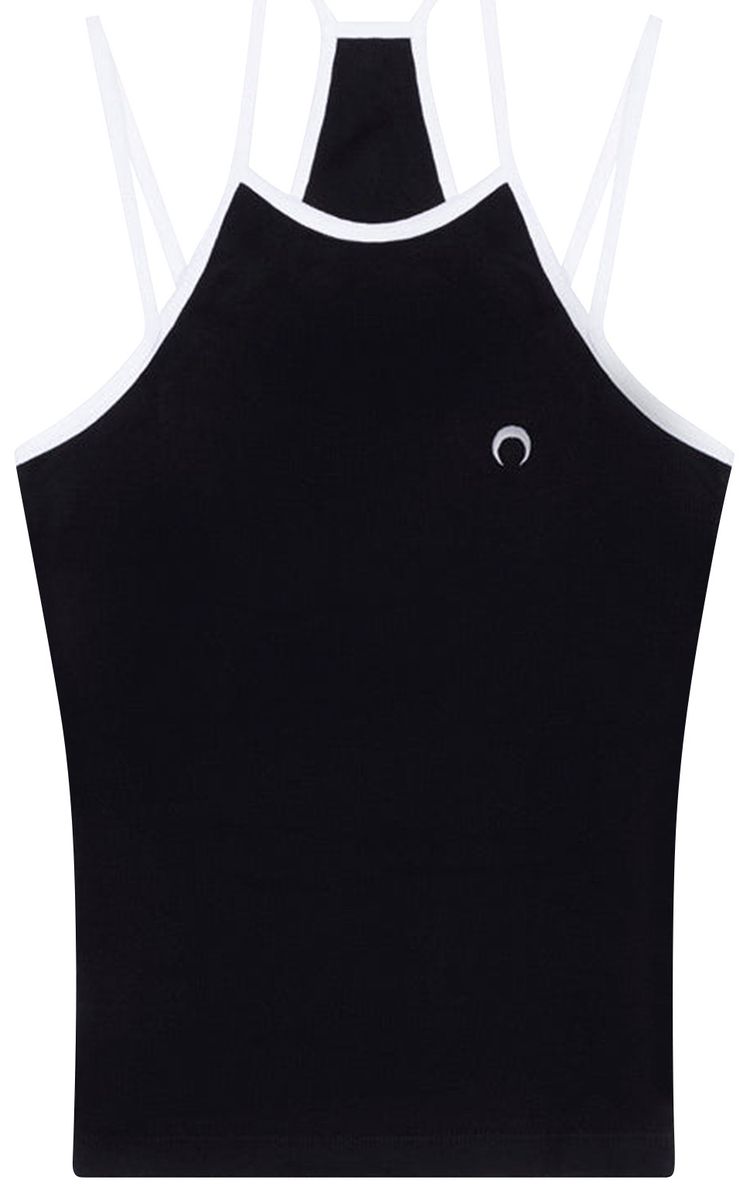 Marine Serre Organic Tennis Court Top Black