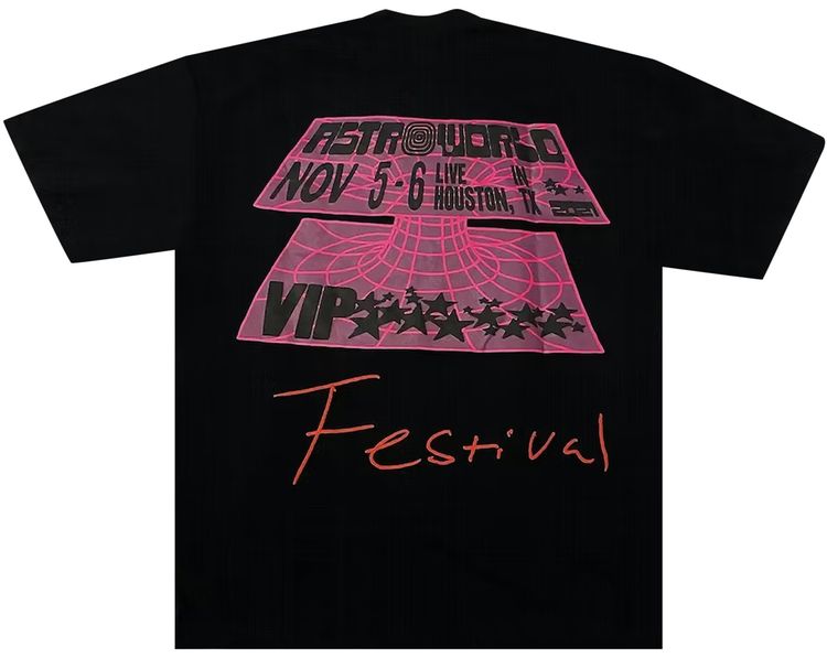 Cactus Jack by Travis Scott Astroworld Festival VIP Tee Black