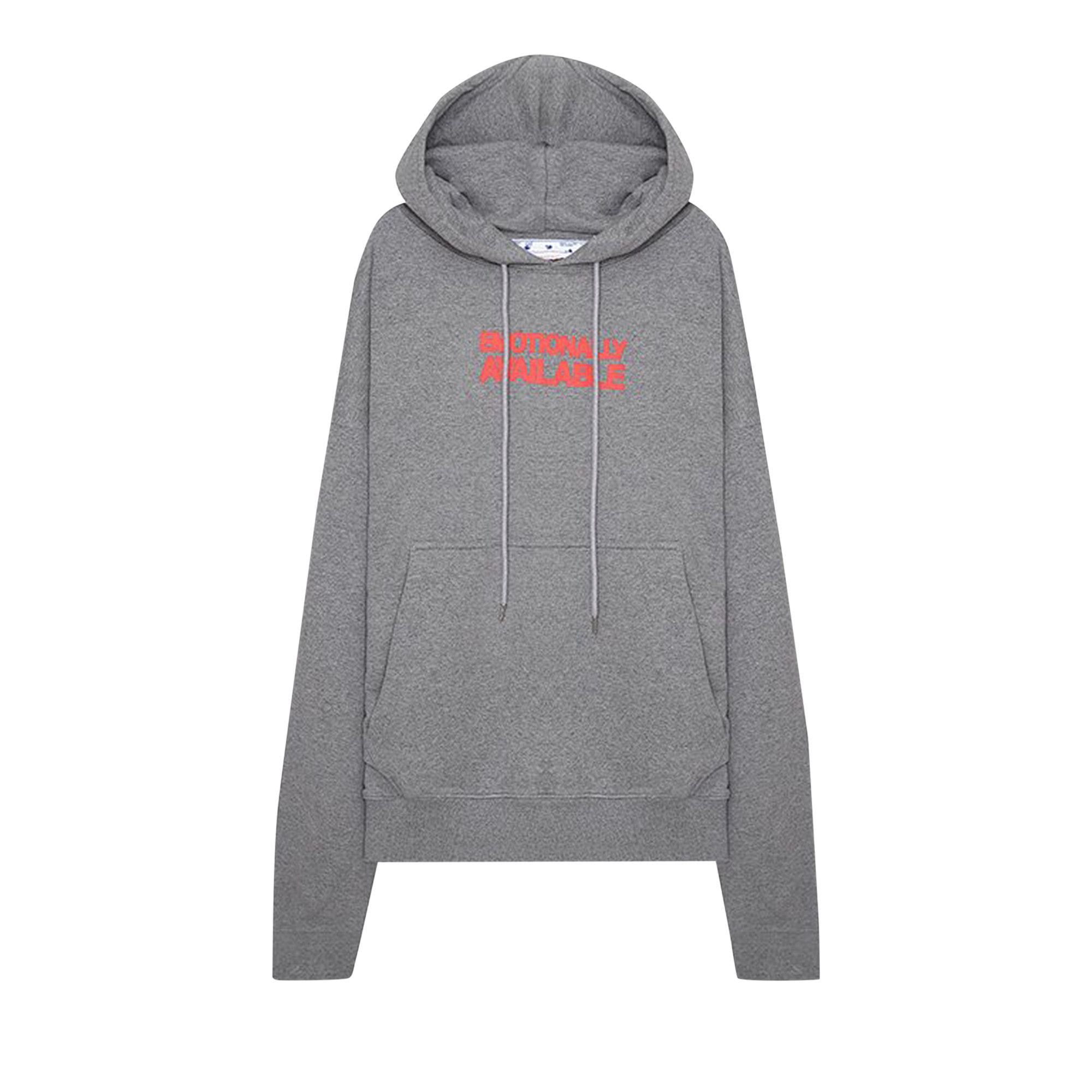 Off white slogan cheap print hoodie