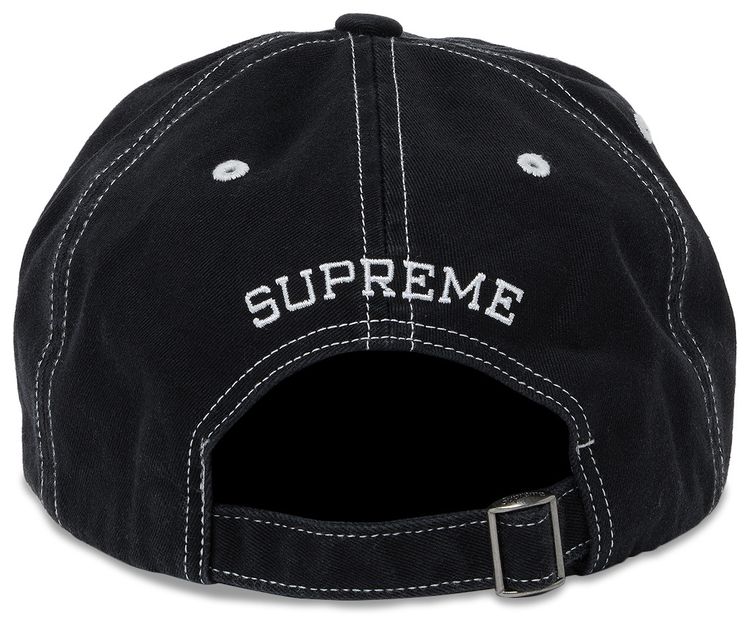 Supreme Visor Stitch 6 Panel Black