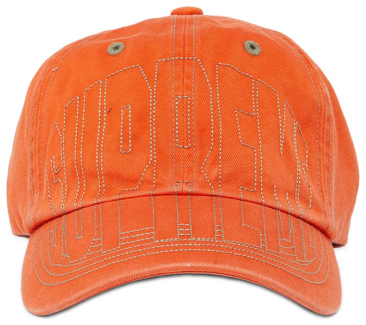 Supreme Visor Stitch 6 Panel Orange