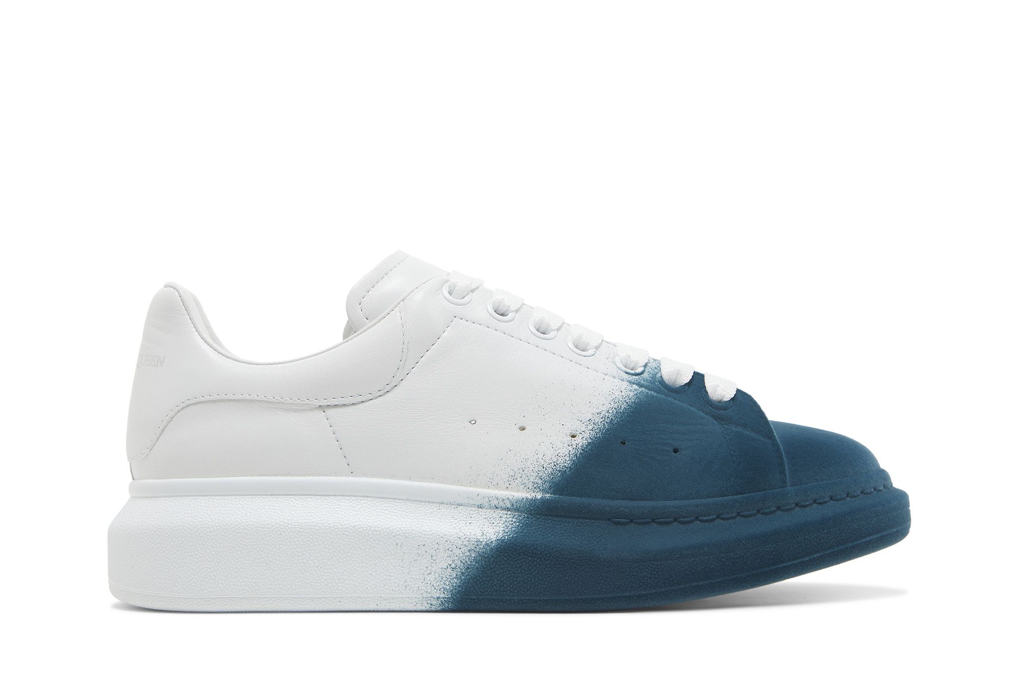 Alexander McQueen Oversized Sneaker White Emerald Green Spray