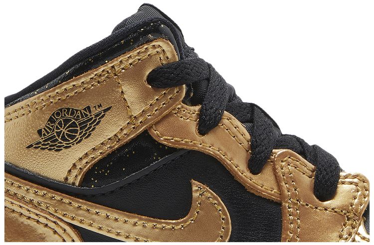 Air Jordan 1 Mid SE TD Metallic Gold Black